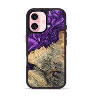 iPhone 16 Wood Phone Case - Gian (Purple, 800440)