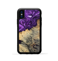 iPhone Xs Wood Phone Case - Gian (Purple, 800440)