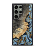 Galaxy S24 Ultra Wood Phone Case - Letha (Teal & Gold, 800458)