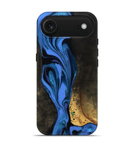 iPhone 17 Air Wood Live Edge Phone Case - Teresa (Blue, 800506)