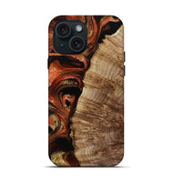 iPhone 15 Wood Live Edge Phone Case - Harland (Red, 800526)