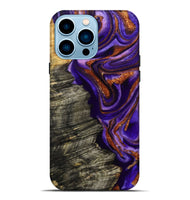 iPhone 14 Pro Max Wood Live Edge Phone Case - Jerilyn (Purple, 800537)