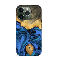iPhone 13 Pro Wood Live Edge Phone Case - Adler (Blue, 800540)