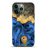 iPhone 13 Pro Max Wood Live Edge Phone Case - Adler (Blue, 800540)