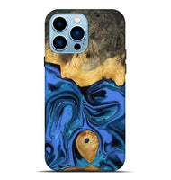 iPhone 14 Pro Max Wood Live Edge Phone Case - Adler (Blue, 800540)