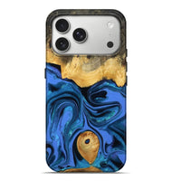 iPhone 17 Pro Max Wood Live Edge Phone Case - Adler (Blue, 800540)