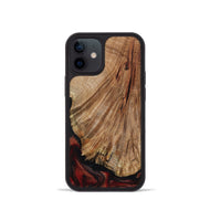 iPhone 12 mini Wood Phone Case - Joselin (Red, 800553)