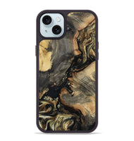 iPhone 15 Plus Wood Phone Case - Ernest (Black & White, 800557)