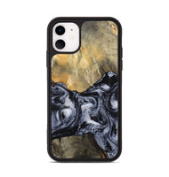 iPhone 11 Wood Phone Case - Andria (Black & White, 800558)