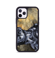 iPhone 11 Pro Wood Phone Case - Andria (Black & White, 800558)