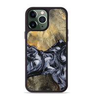 iPhone 13 Pro Max Wood Phone Case - Andria (Black & White, 800558)