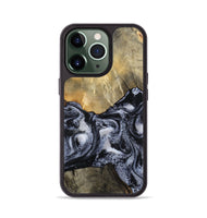 iPhone 13 Pro Wood Phone Case - Andria (Black & White, 800558)
