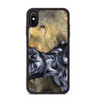 iPhone Xs Max Wood Phone Case - Andria (Black & White, 800558)