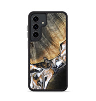 Galaxy S24 Wood Phone Case - Hailee (Black & White, 800559)