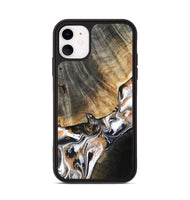 iPhone 11 Wood Phone Case - Hailee (Black & White, 800559)