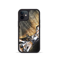 iPhone 12 mini Wood Phone Case - Hailee (Black & White, 800559)