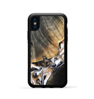 iPhone Xs Wood Phone Case - Hailee (Black & White, 800559)