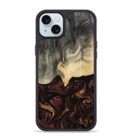 iPhone 15 Plus Wood Phone Case - Domingo (Red, 800637)