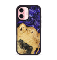 iPhone 16 Wood Phone Case - Cillian (Purple, 800639)