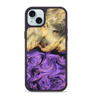 iPhone 15 Plus Wood Phone Case - Robb (Purple, 800640)