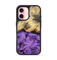 iPhone 16 Wood Phone Case - Robb (Purple, 800640)