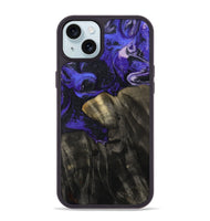 iPhone 15 Plus Wood Phone Case - Jannie (Purple, 800641)