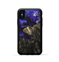 iPhone Xs Wood Phone Case - Jannie (Purple, 800641)
