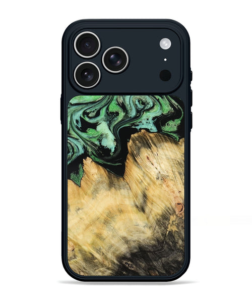 iPhone 17 Pro Max Wood Phone Case - Camila (Green, 800663)