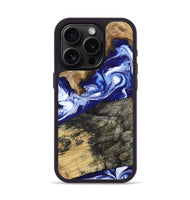 iPhone 15 Pro Wood Phone Case - Maxwell (Blue, 800664)
