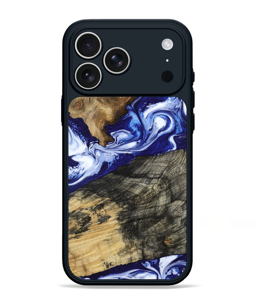 iPhone 17 Pro Max Wood Phone Case - Maxwell (Blue, 800664)