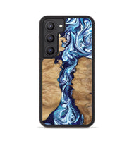 Galaxy S23 Wood Phone Case - Maddie (Blue, 800665)