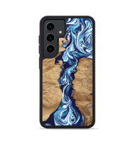 Galaxy S24 Wood Phone Case - Maddie (Blue, 800665)