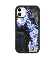 iPhone 11 Wood Phone Case - Ed (Blue, 800666)