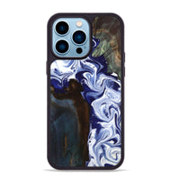 iPhone 14 Pro Max Wood Phone Case - Ed (Blue, 800666)
