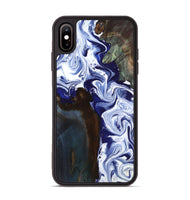 iPhone Xs Max Wood Phone Case - Ed (Blue, 800666)