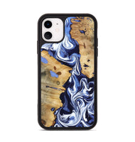 iPhone 11 Wood Phone Case - Zona (Blue, 800667)