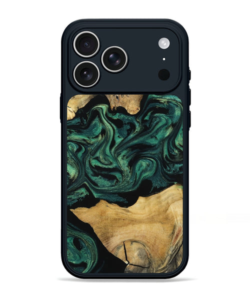 iPhone 17 Pro Max Wood Phone Case - Jammie (Green, 800668)