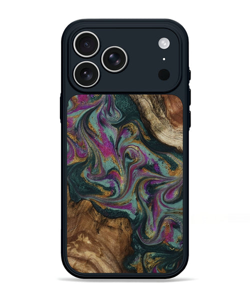 iPhone 17 Pro Max Wood Phone Case - Cori (Green, 800669)