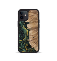 iPhone 12 mini Wood Phone Case - Madilyn (Green, 800681)