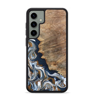 Galaxy S24 Plus Wood Phone Case - Whitley (Teal & Gold, 800685)