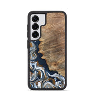 Galaxy S25 Wood Phone Case - Whitley (Teal & Gold, 800685)