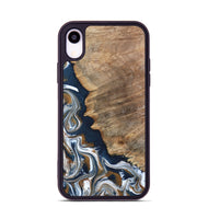 iPhone Xr Wood Phone Case - Whitley (Teal & Gold, 800685)