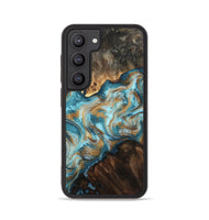 Galaxy S23 Wood Phone Case - Dominic (Teal & Gold, 800692)