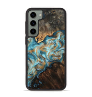 Galaxy S23 Plus Wood Phone Case - Dominic (Teal & Gold, 800692)