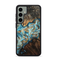 Galaxy S24 Plus Wood Phone Case - Dominic (Teal & Gold, 800692)