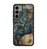 Galaxy S24 Plus Wood Phone Case - Rodolfo (Teal & Gold, 800693)