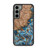 Galaxy S23 Plus Wood Phone Case - Arnold (Teal & Gold, 800694)
