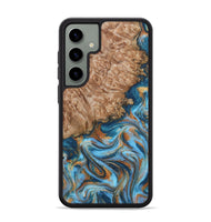 Galaxy S24 Plus Wood Phone Case - Arnold (Teal & Gold, 800694)