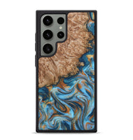 Galaxy S24 Ultra Wood Phone Case - Arnold (Teal & Gold, 800694)