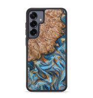 Galaxy S25 Plus Wood Phone Case - Arnold (Teal & Gold, 800694)
